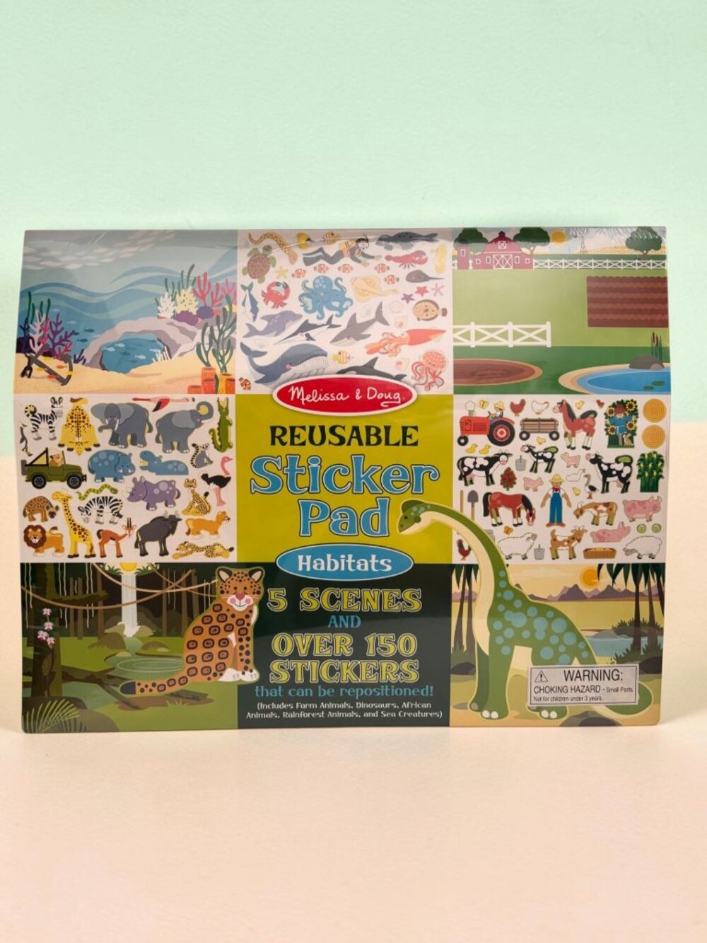 Melissa & Doug Reusable Sticker Pad Habitats With 5 Scenes & 150+ Stickers For A